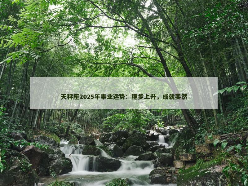 天秤座2025年事业运势：稳步上升，成就斐然