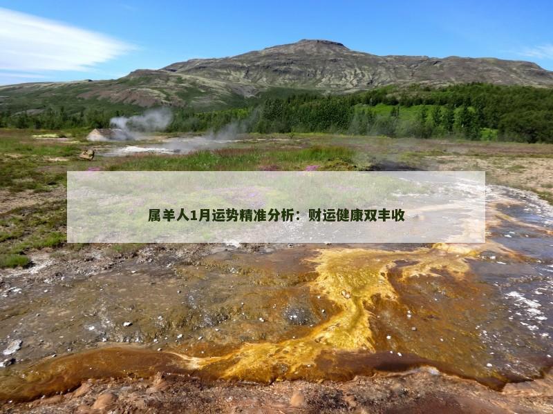 属羊人1月运势精准分析：财运健康双丰收