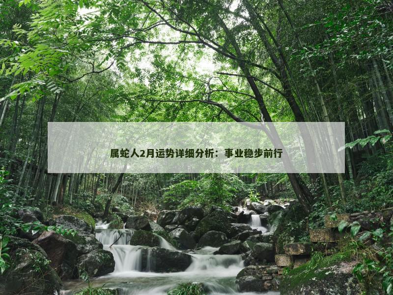 属蛇人2月运势详细分析：事业稳步前行