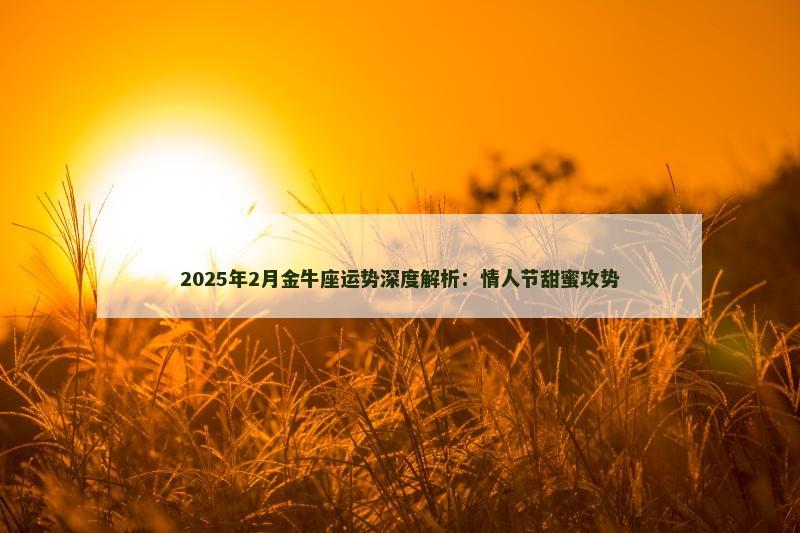 2025年2月金牛座运势深度解析：情人节甜蜜攻势
