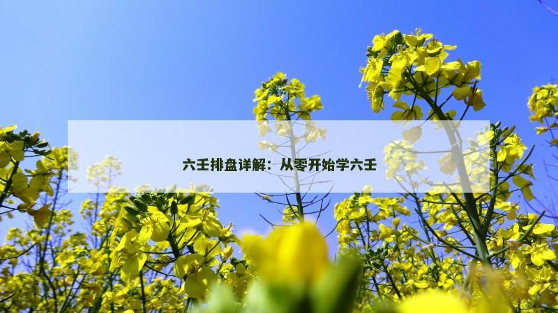 六壬排盘详解:从零开始学六壬