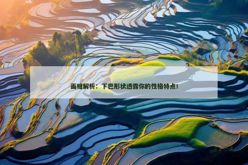面相解析:下巴形状透露你的性格特点!