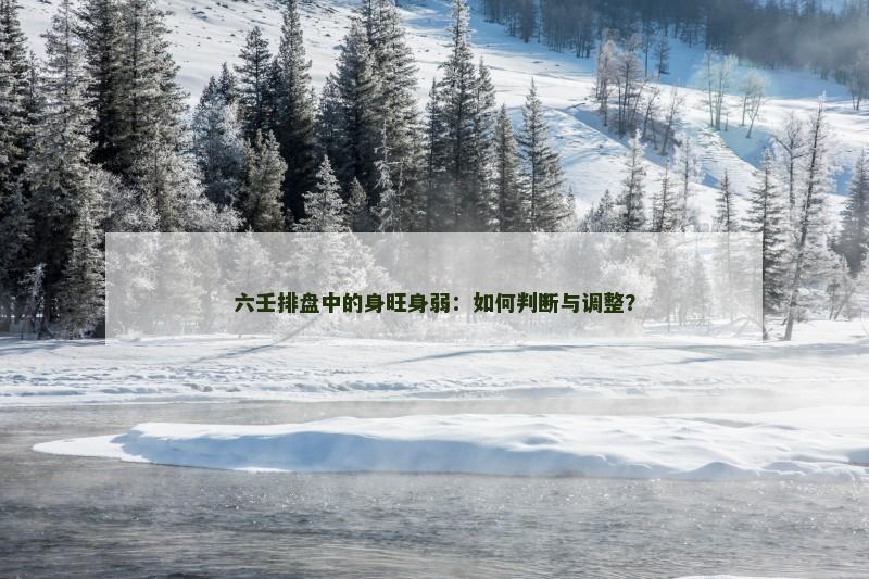 六壬排盘中的身旺身弱:如何判断与调整?