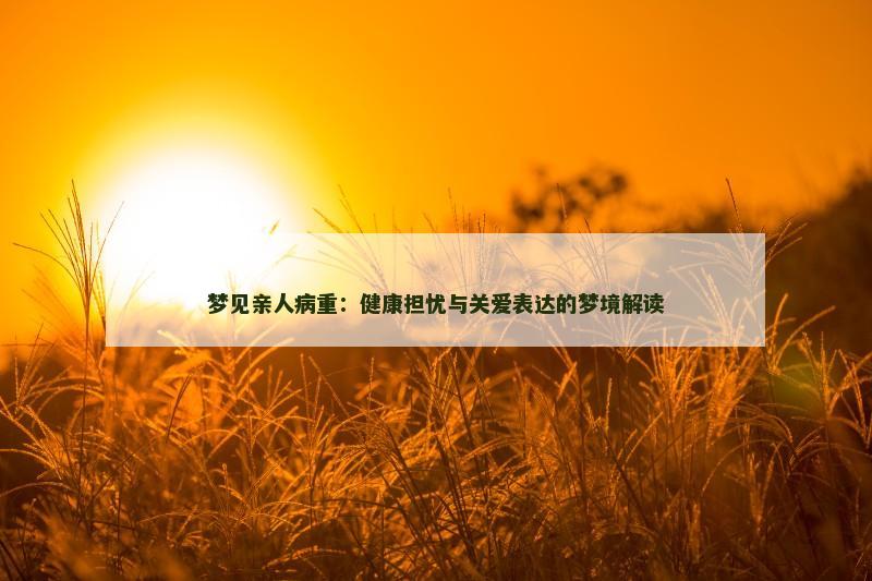 梦见亲人病重：健康担忧与关爱表达的梦境解读