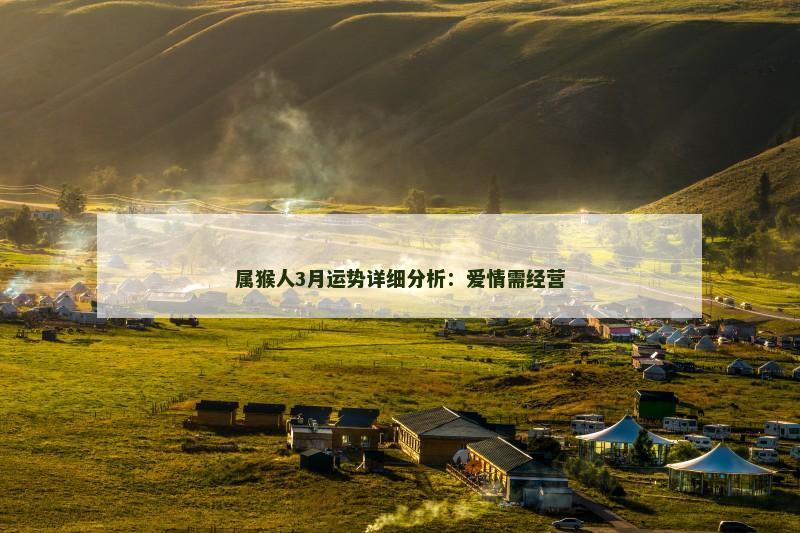 属猴人3月运势详细分析:爱情需经营