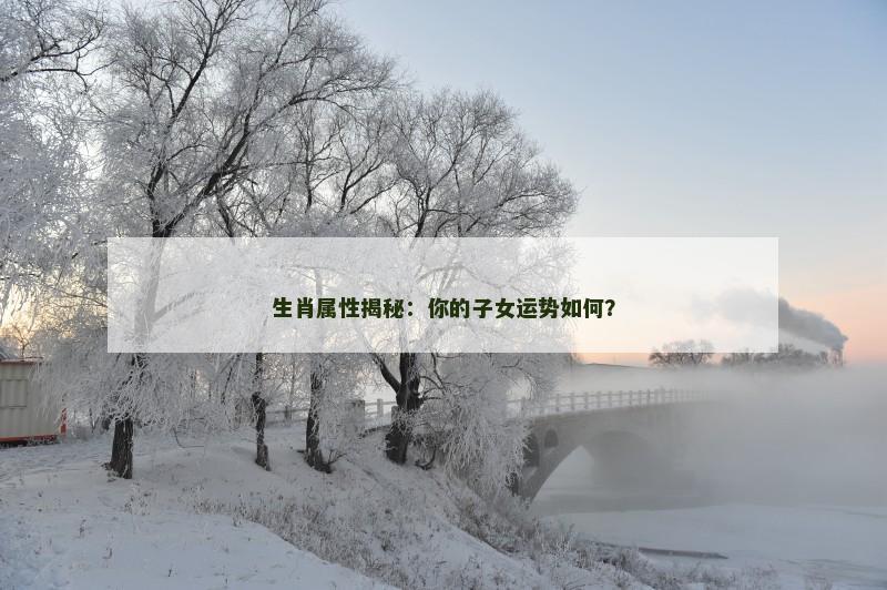 生肖属性揭秘：你的子女运势如何？