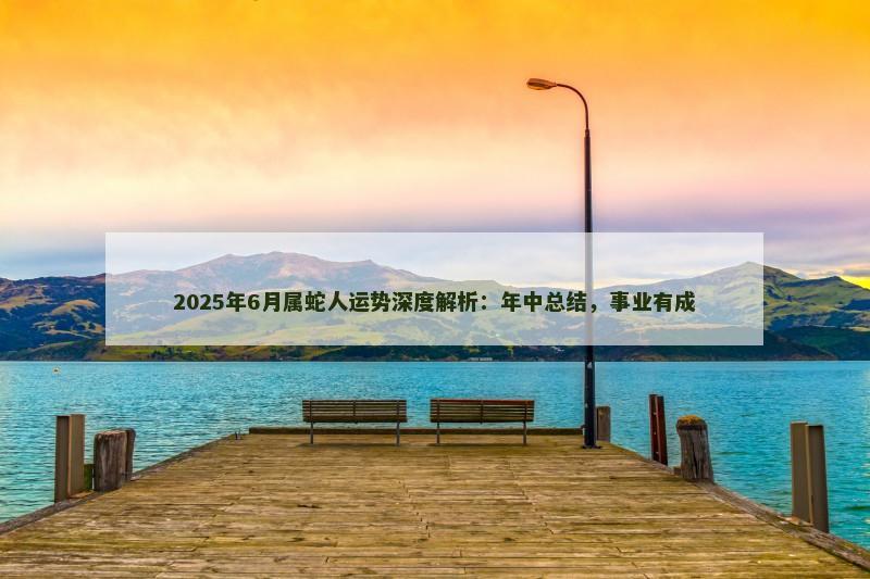 2025年6月属蛇人运势深度解析：年中总结，事业有成