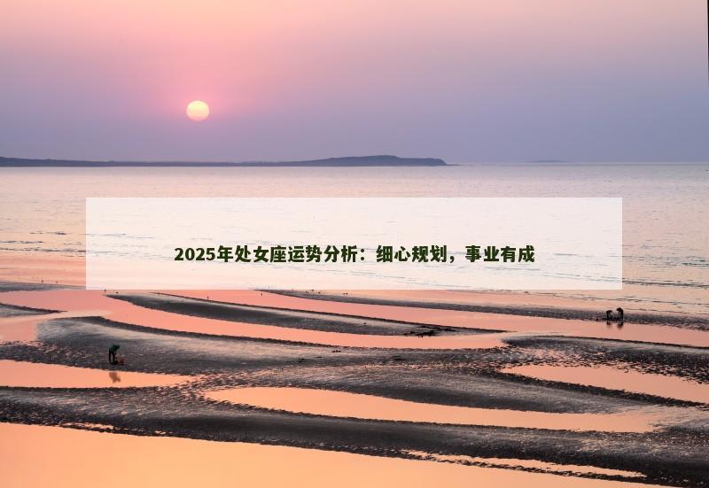 2025年处女座运势分析:细心规划,事业有成