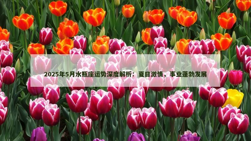 2025年5月水瓶座运势深度解析：夏日激情，事业蓬勃发展