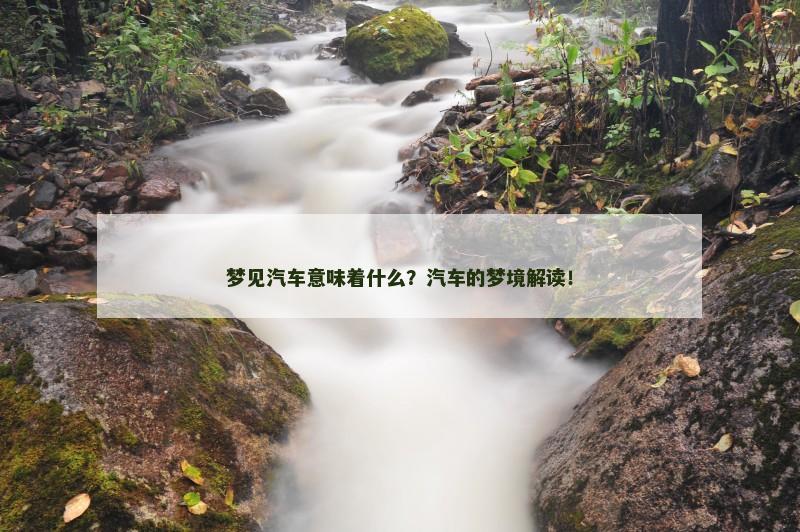 梦见汽车意味着什么？汽车的梦境解读！