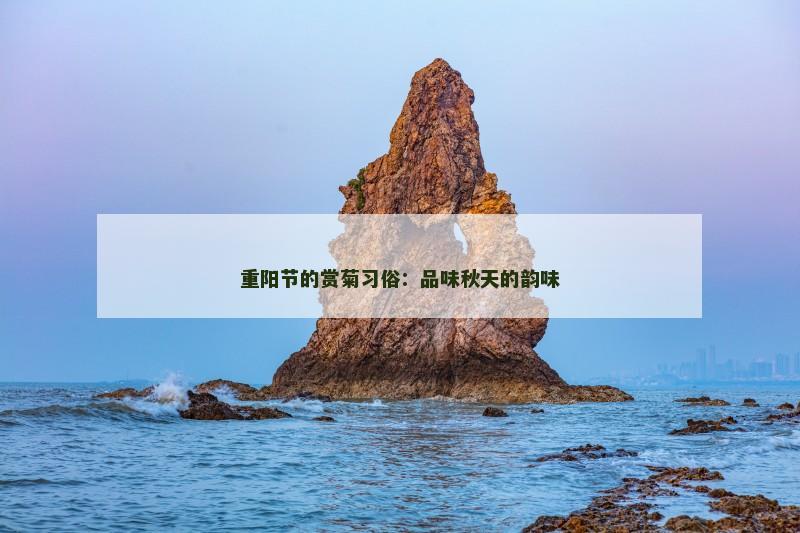 重阳节的赏菊习俗:品味秋天的韵味