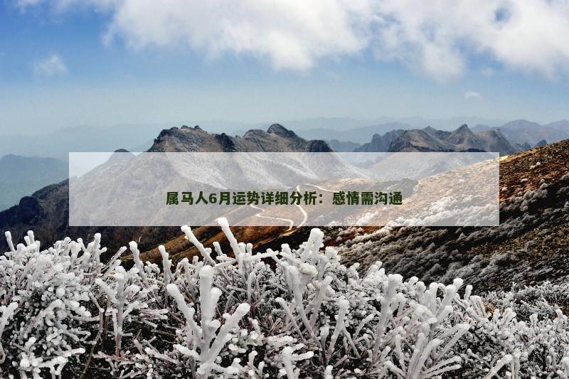 属马人6月运势详细分析：感情需沟通