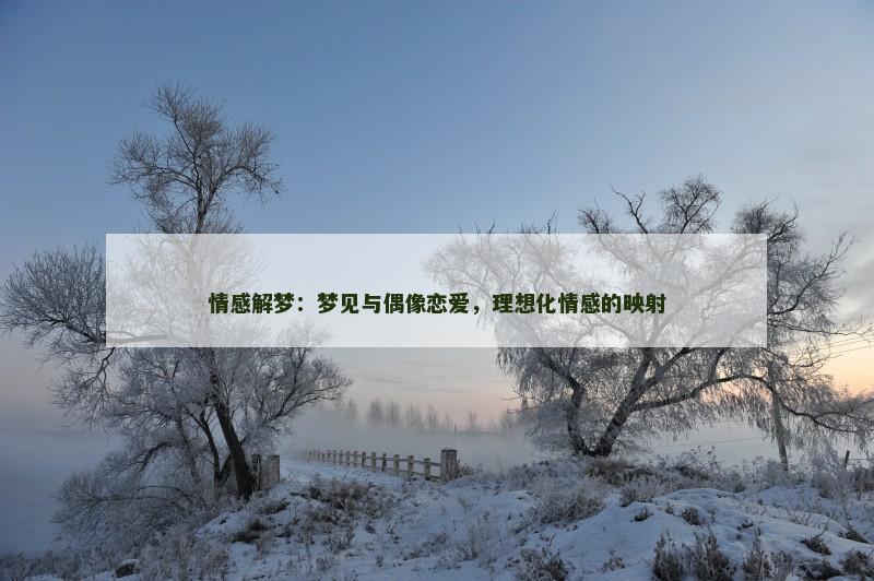 情感解梦:梦见与偶像恋爱,理想化情感的映射