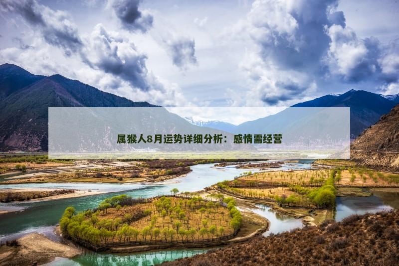 属猴人8月运势详细分析:感情需经营