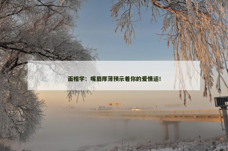 面相学:嘴唇厚薄预示着你的爱情运!