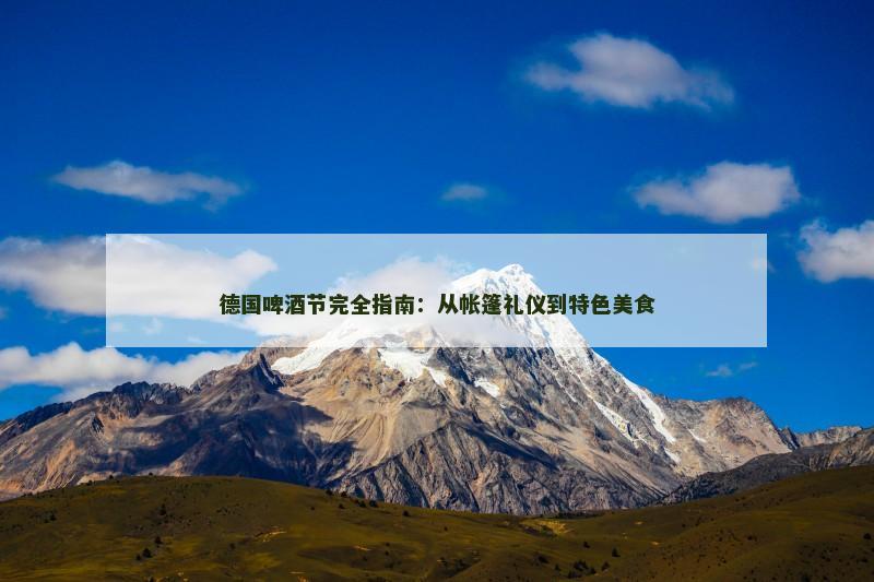 德国啤酒节完全指南：从帐篷礼仪到特色美食