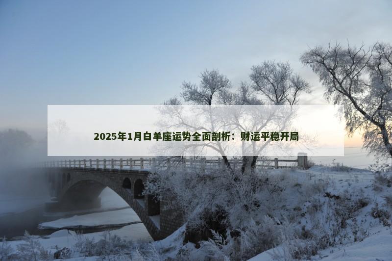 2025年1月白羊座运势全面剖析:财运平稳开局