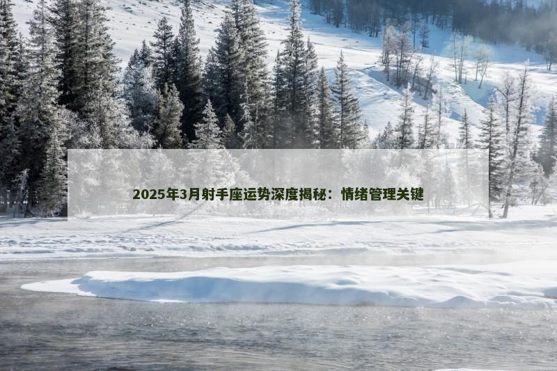 2025年3月射手座运势深度揭秘:情绪管理关键