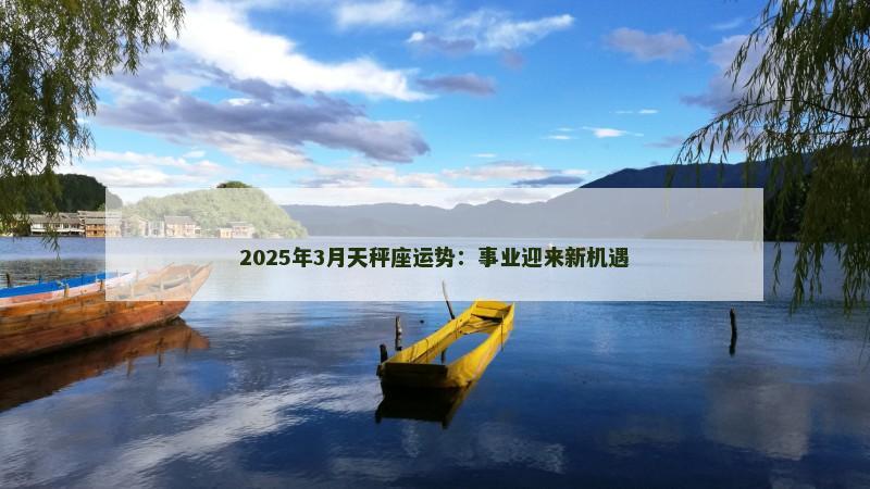 2025年3月天秤座运势：事业迎来新机遇