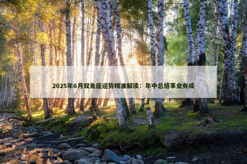 2025年6月双鱼座运势精准解读：年中总结事业有成