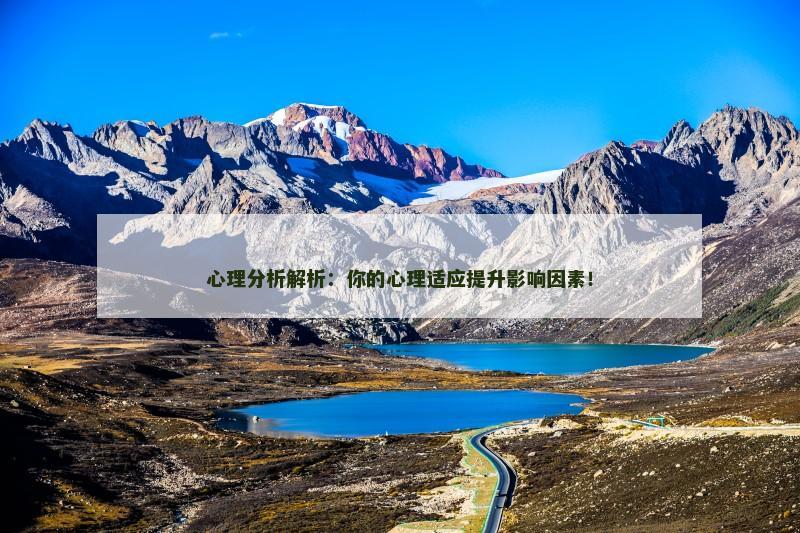 心理分析解析：你的心理适应提升影响因素！